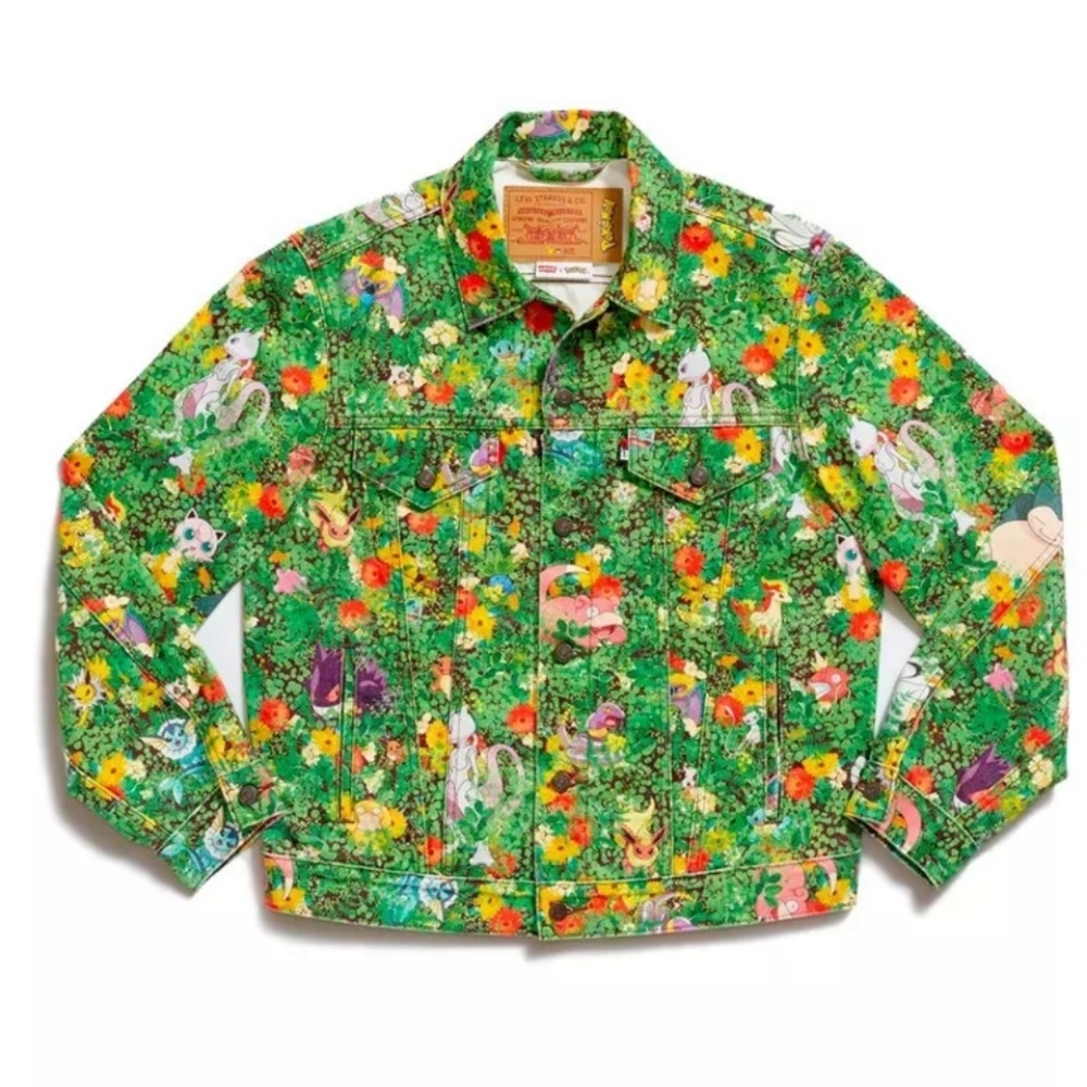 LEVI'S x Pokemon 25th Anniversary Trucker Denim Jacket Size Large New With Tags